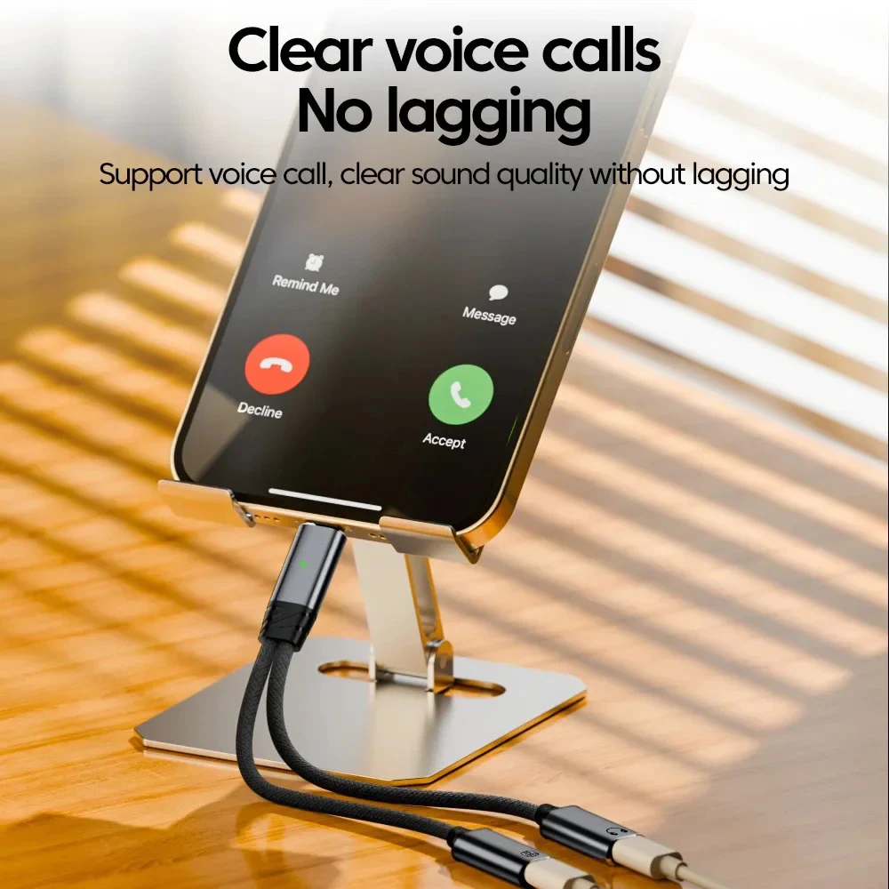 100W PD Fast Charger Cable 2 in 1 USB C Splitter Type USB C Headphones Jack Audio Adapter For Samsung iPhone 16 15 Huawei Xiaomi