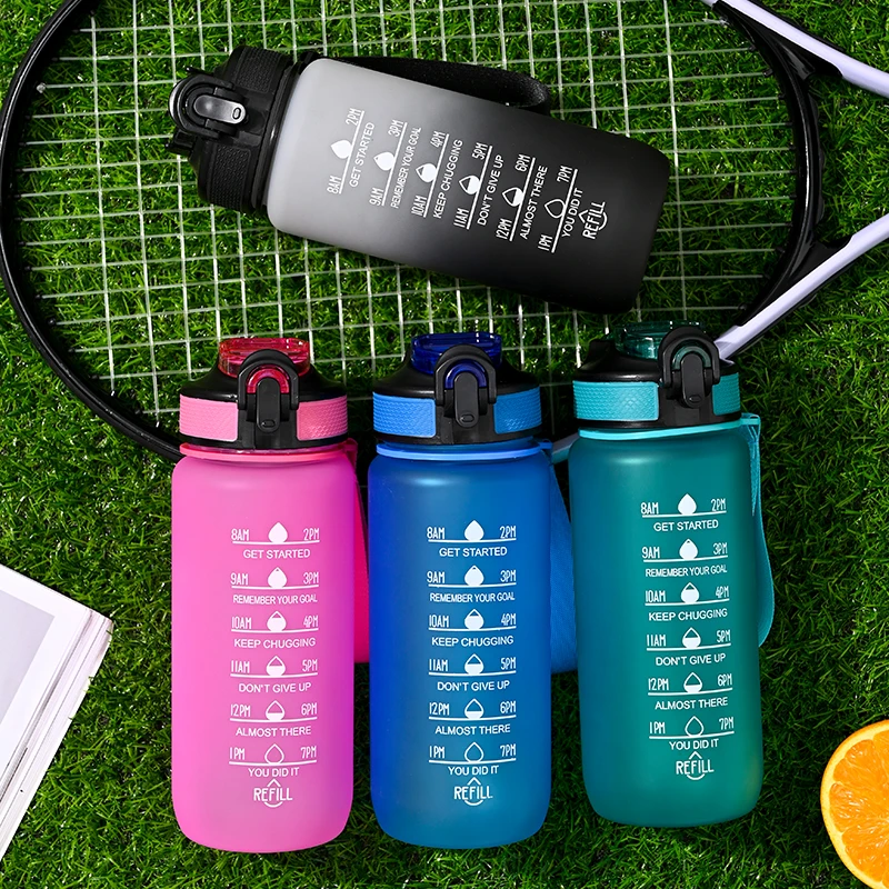 700ML Sports Bottles Motivational Sport Water Bottle Leakproof Bottles Drinking Outdoor Travel Gym Fitness Jugs For Kitchen Cups