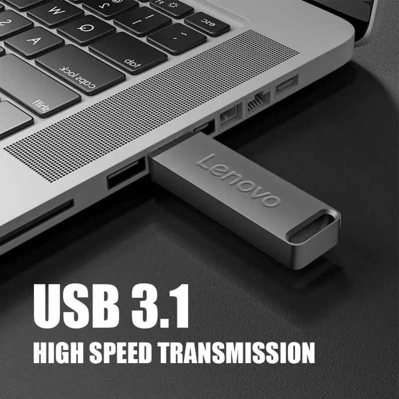 Pen Drive Lenovo 2TB High Speed Flash Memory Metal Pendrive 1TB Flash Drive 512GB USB 3.1 Memory Storage Device U Disk for PC