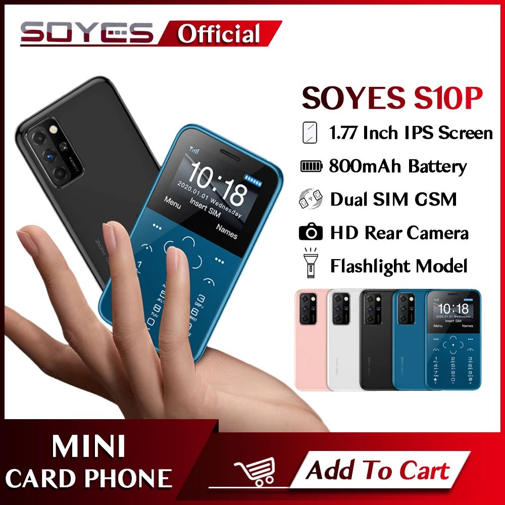 Tanio Oryginalny SOYES S10P Mini telefon karty 2G GSM 800mAh