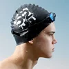 Silicone Swimming Cap Adults Waterproof Summer Swim Pool Cap Elastic Protect Ears Protection Long Hair Diving Hat 3