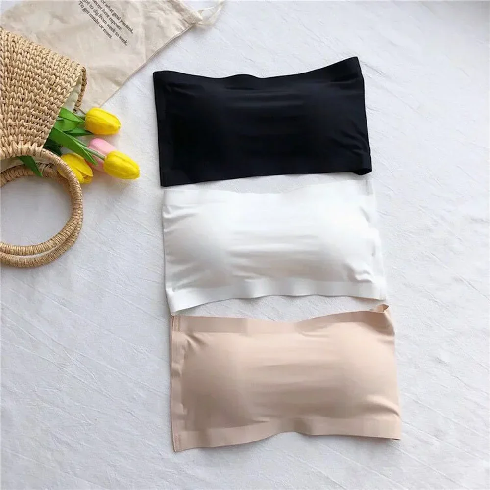 Women tube tops Seamless Tube Tops Women Strapless Padded Bra Bandeau Tube Top