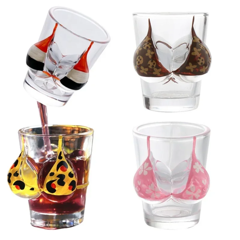 Creative Hand Painted Shot Glass 50ml Thickened Glass Vodka Shochu Cocktail Wine Home Bar Fashion Drinking Utensils wine glass,drinking glasses