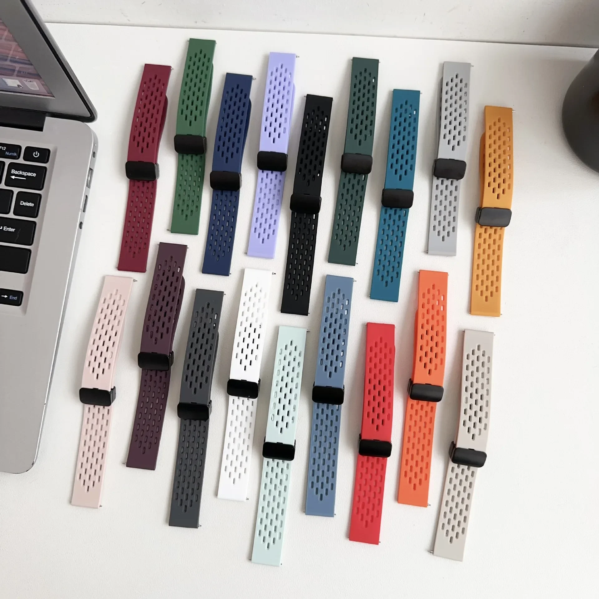 Magnetic Silicone Sport Watchband for MoonSwatch - Enhanced Replacement Bracelet Accessory