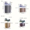 Pet Food Storage Container with Measuring Cup Handle Airtight Waterproof Pet Food Storage Dispenser Portable Buckets Feeder 5