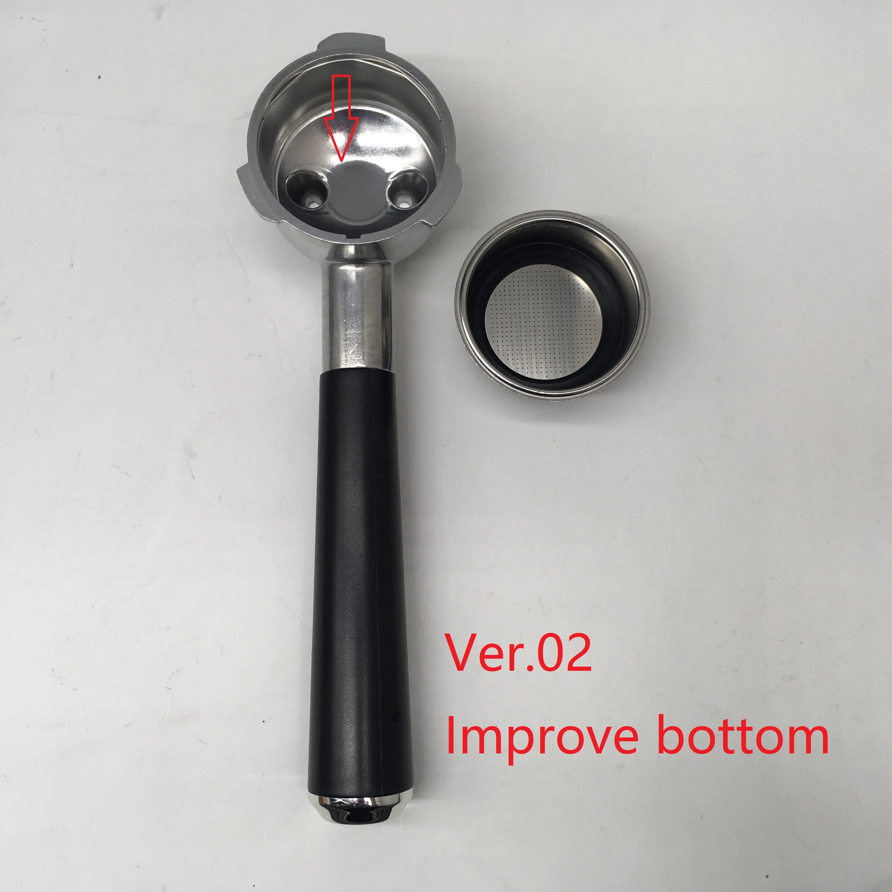 

V​er.02Portafilter improve bottom inner 51mm Out diameter 60mm 15-20bar Espresso coffee maker parts filter holder