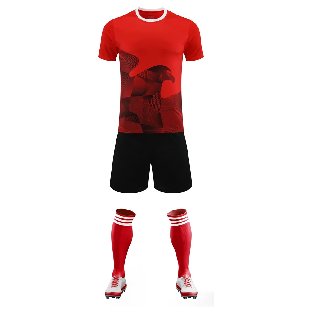American children's clothing boy girl Fans shirt Training wear games Football Jersey sport Men Kids Kit Tops and shorts