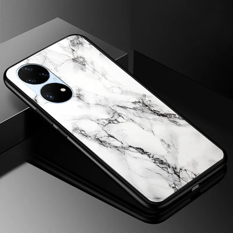 Luxury Tempered Glass Phone Case with Hard Back Bumper