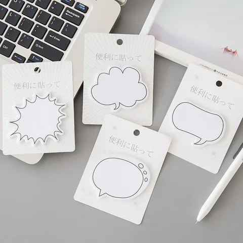 

Creative Dialog box Sticky Notes Memo Pad Paper Sticker Gift cute Cartoon Message Wall stickers Fridge N times