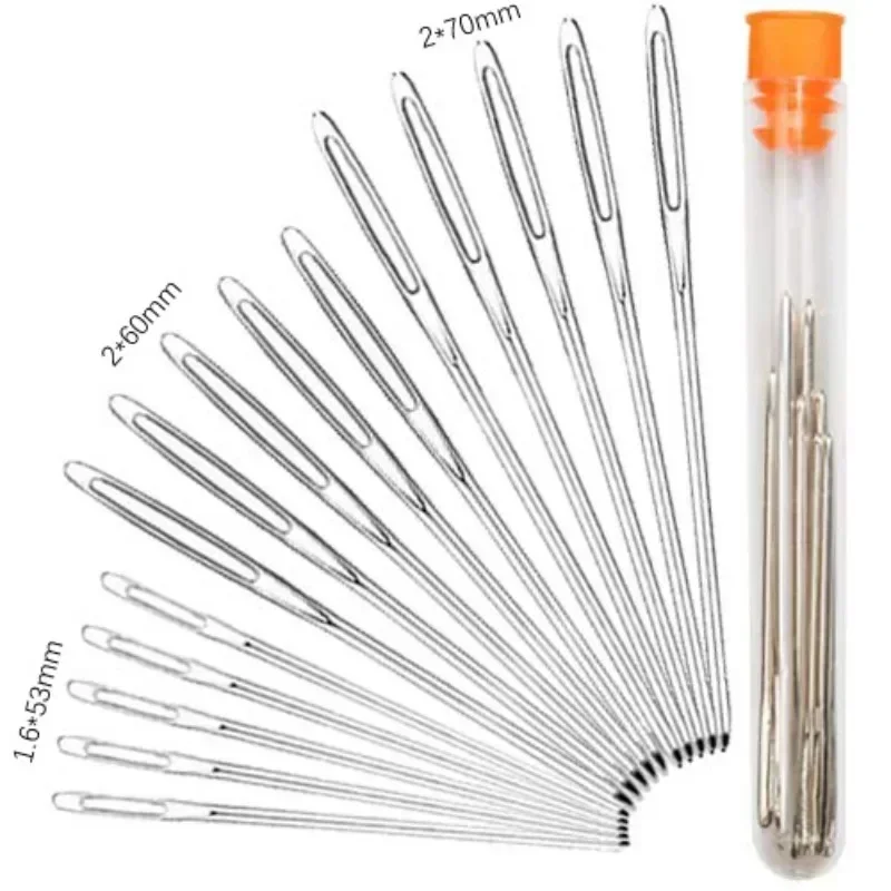 15 Pcs Large Eye Blunt Sewing Needles Cross Stitch Knitting Needle Handmade Leather Embroidery Thread Needle Sewing Accessories sewing needles sewing knitting tools