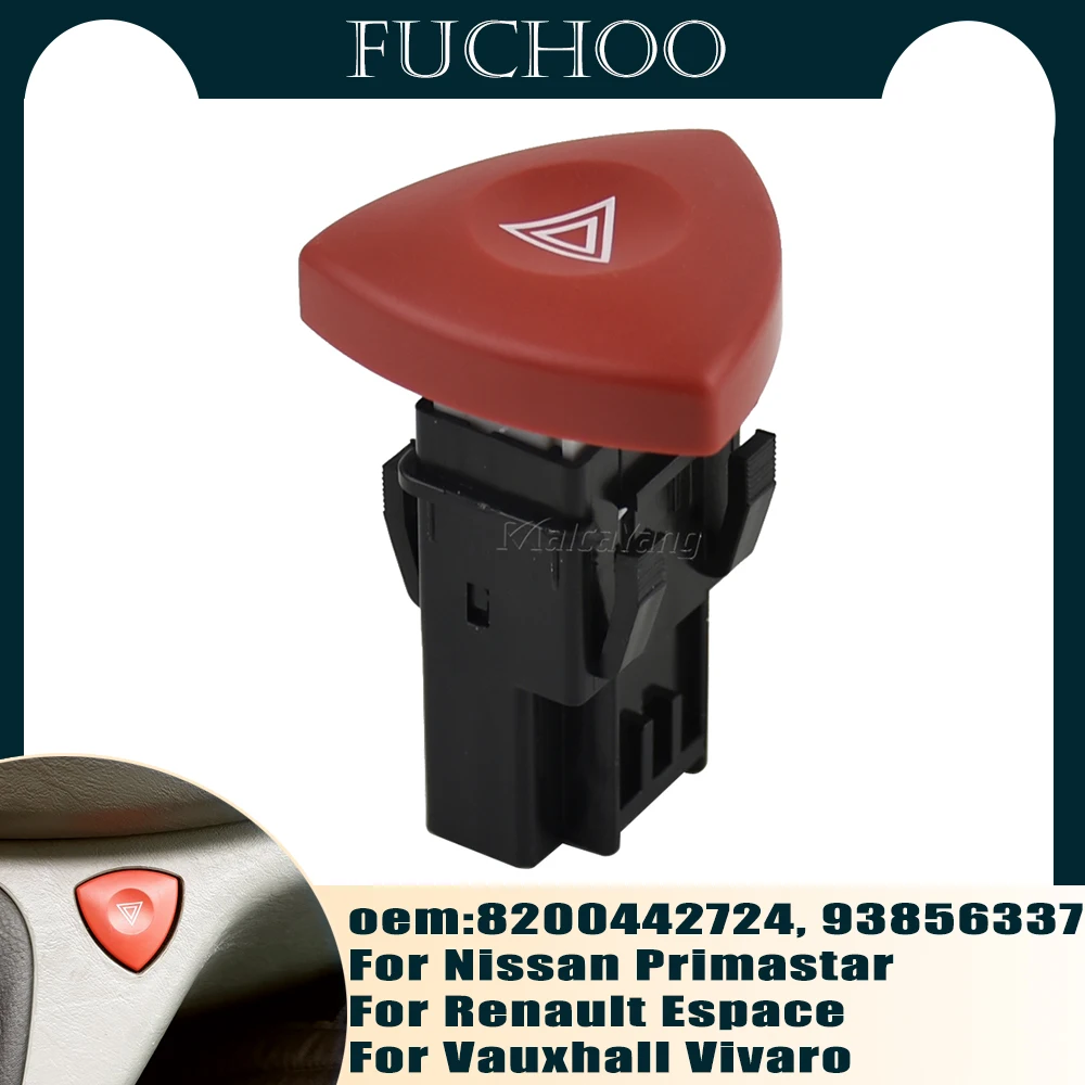 Car Styling Per Nissan Primastar Renault Espace Laguna Trafic Vauxhall Hazard Warning Flasher Lamp Switch Button 8200442724