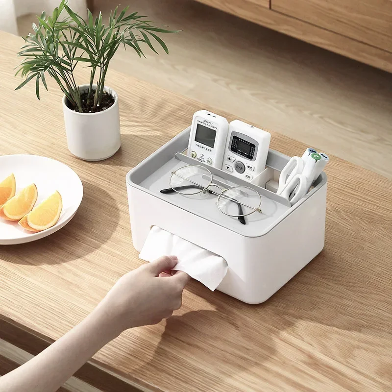 Tissue Box Napkin Holder Remote Control Storage Desk Organizer Office Multifunctional Sundries Container Storage Home tissue dispenser,tissue box