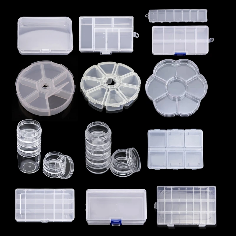 

Storage for Case Transparent Compartment Box for Beads Jewelry Beauty Toy Fruit Slice Storin