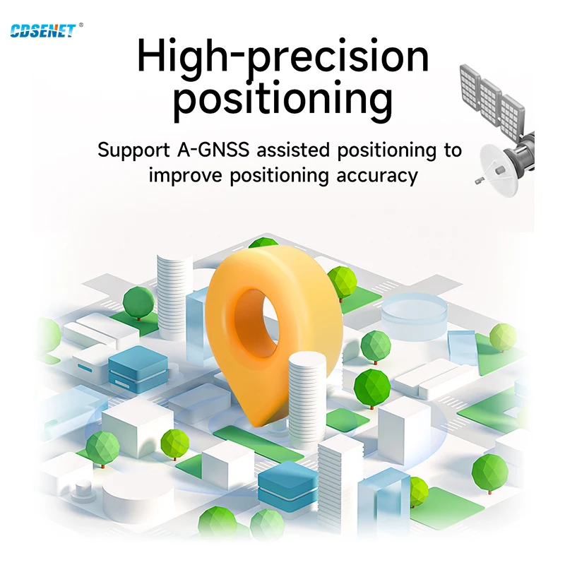 BDS/GPS/GLONASS/GALILEO GNSS Positioning Module RS232 CDSENET E108-GN04G-232 IP67 Waterproof Low Power Ceramic Antenna