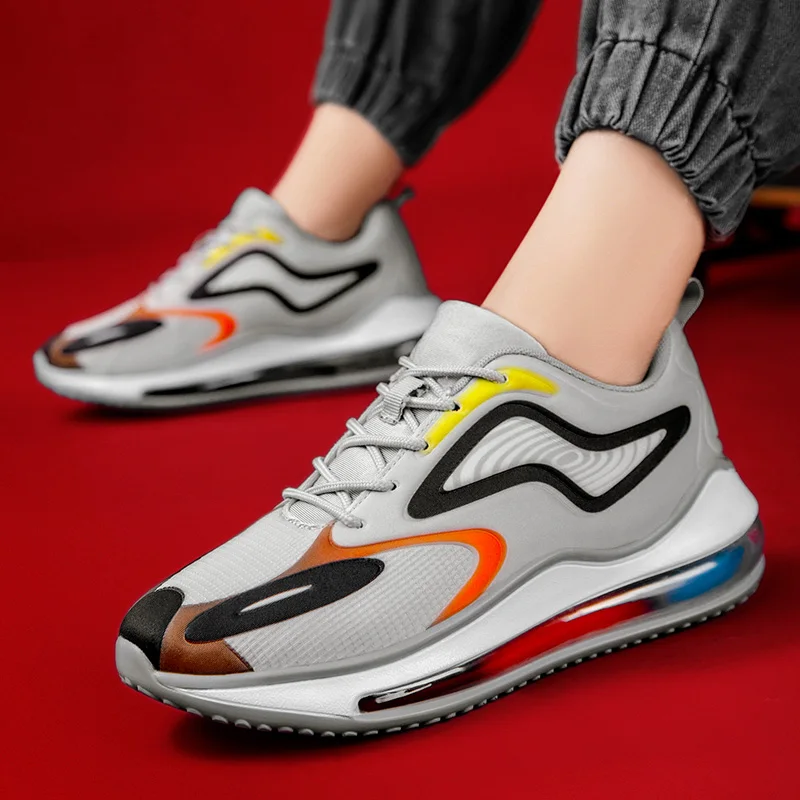 Мужские баскетбольные ботинки дышащие Нескользящие высокие на платформе