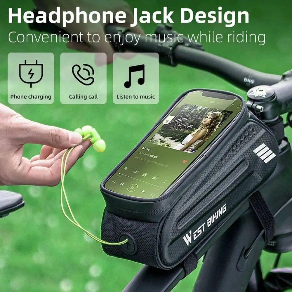 

Front Top Tube Pouch Bike Phone Bag Mobile Phone Touch Phone Screen Case Bicycle Bags Bicycle Mobile Phone Bag Bike Frame Bag