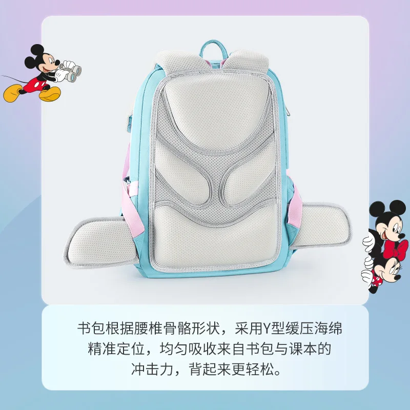 Disney Mickey Minnie School Bags For Boys Girls Primary Middle Student Shoulder Orthopedic Backpack Large Capacity Mochilas