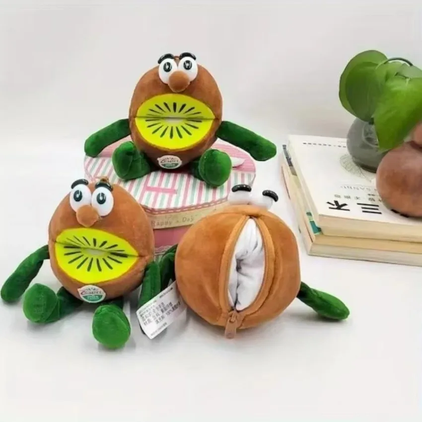 Coin Wallet Pendant Small Wallet Toy Doll Pendant Backpack Doll Birthday Gifts Cartoon Kiwi Fruit Plush Coin Purse Doll Bag