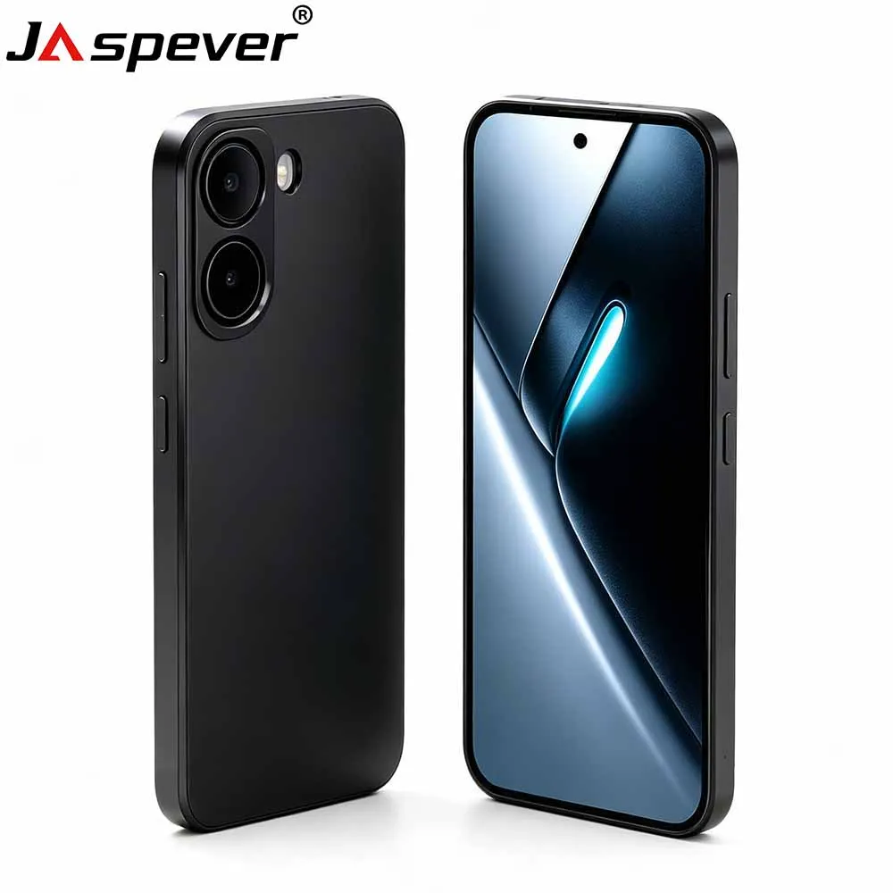 Sleek Black Matte Silicone Soft Case - Ultra Thin Frosted TPU Shell