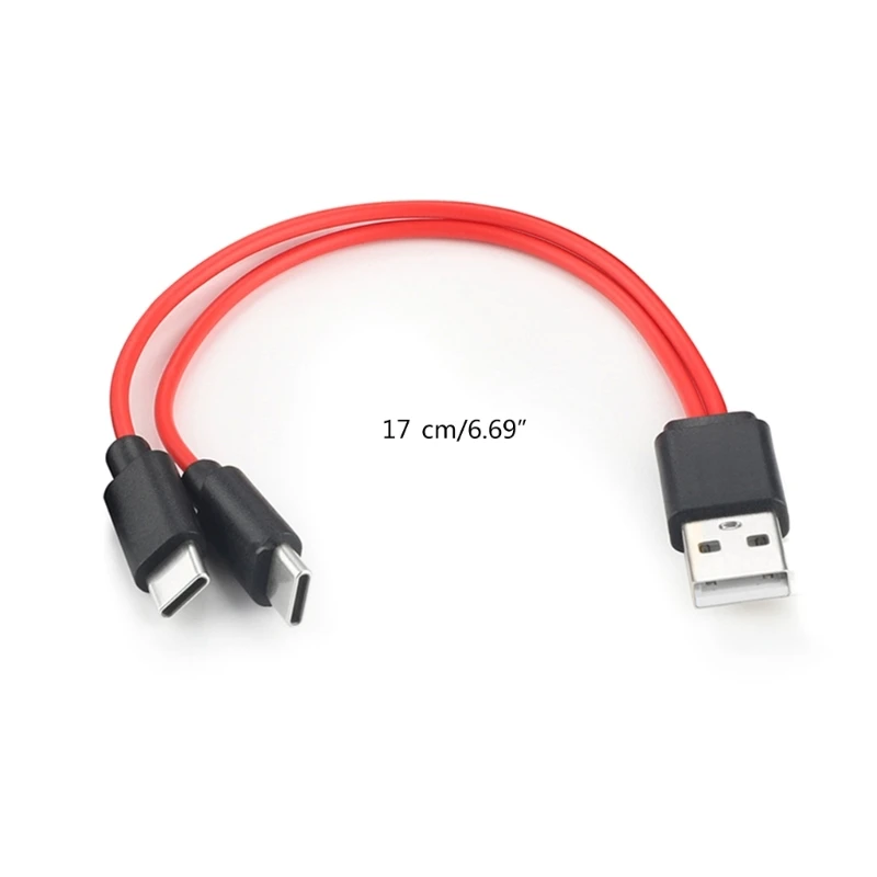 Dual USB-C Fast Charging Splitter Cable – High-Speed Type-C Charger Cord for Simultaneous Device Charging
