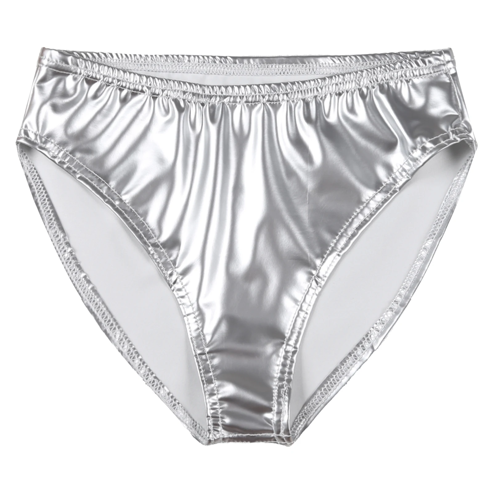 thumbnail image 1 of Calzoncillos de apariencia brillante para hombre, calzoncillos con cintura elástica, aspecto húmedo, ropa para discoteca de charol, baile en barra, disfraz Rave, 1 of 5