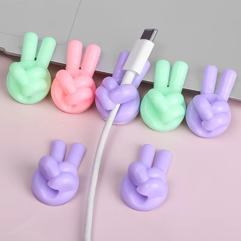 

Car Cable Organizer Clips for USB Charging Data Lines Bobbin Winder Wall Mounted Wire Holder Self-adhesive Wire Clip