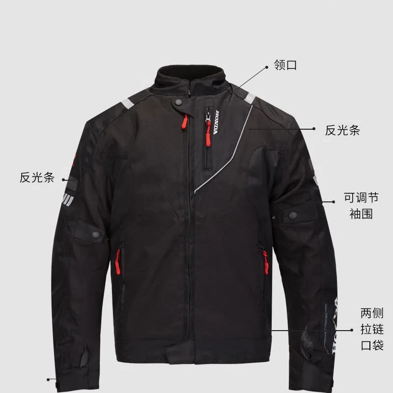 Winter motorcycle riding jacket windproof, warm and cold proof, off-road motorcycle rider suit, anti fall and wear-resistant