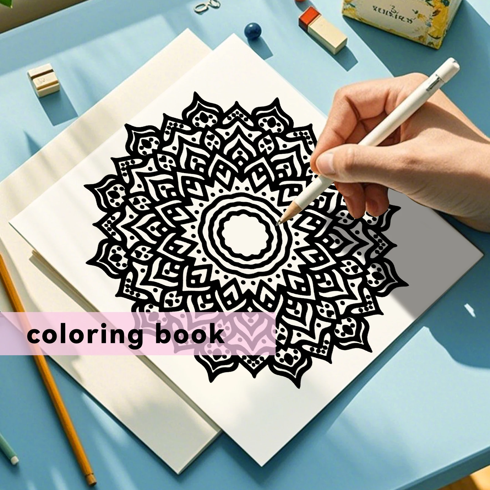 1 Books Mandalas Flower Coloring Book For Children Adult Relieve Stress Kill Time Graffiti Painting Drawing Art Book Stationerys 5