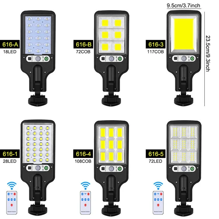 Description Picture 4 of itemLed Solar Outdoor Lights Motion Sensor Waterproof 117/72/108 Cob Led Wall Street Lamp 3 Mode Garden Terrace Garage Door Lighting