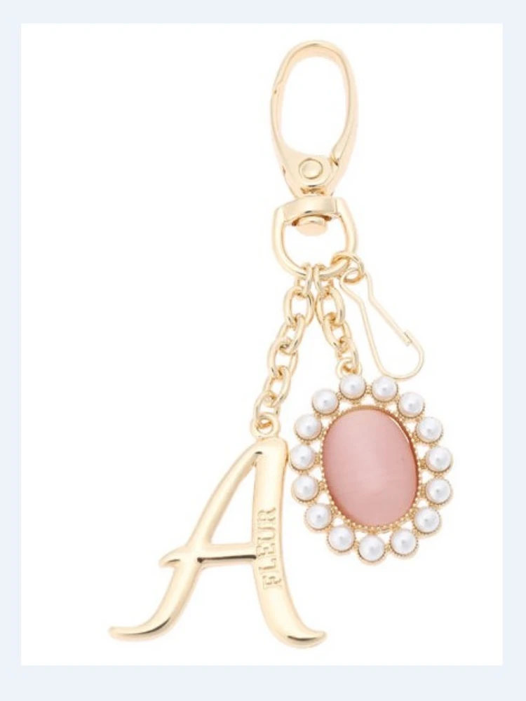 Japanese Style Sweet and Cute Women's Luggage Accessories Fashion All-Match New Pearl Diamonds Key Chain Luggage Accessories