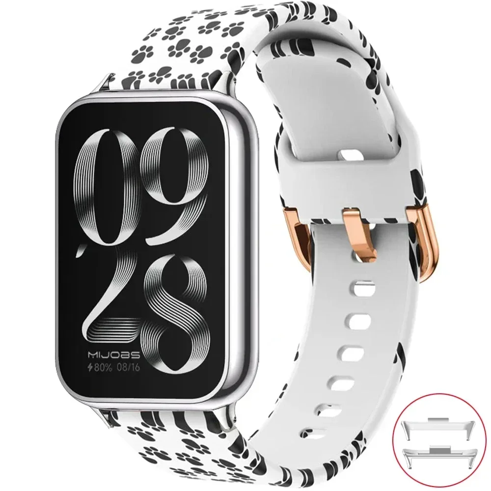 Silicone Smartwatch Replacement Wristband with Modern Print Design
