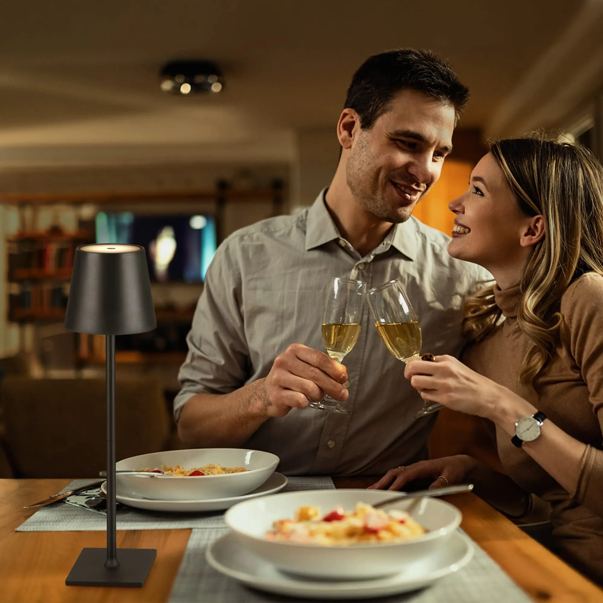 LED Desk Lamp Bar Restaurant Ambiance Wireless Table Lamps Study Office Light Waterproof Touch Lamp with USB Charging 2