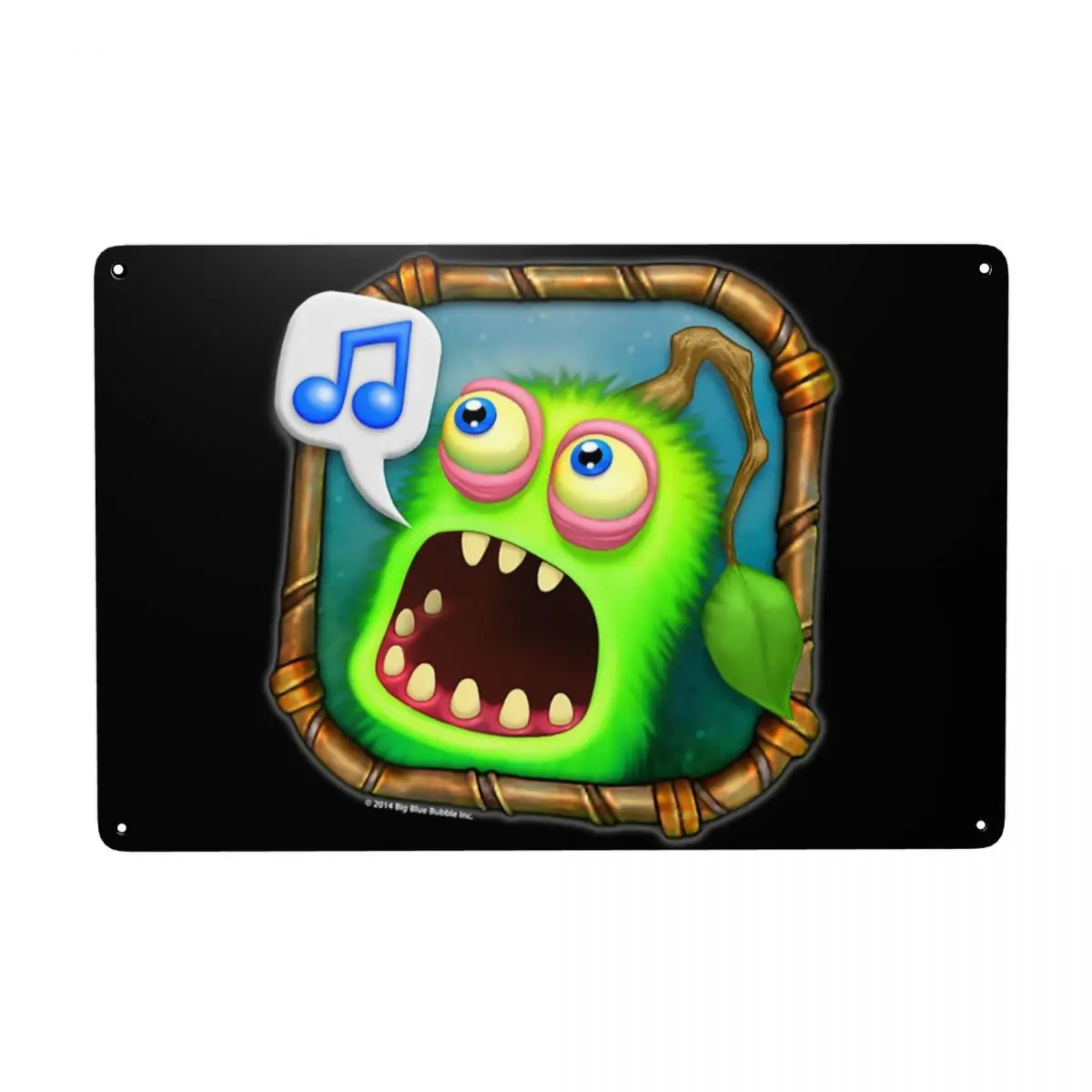 Personalizzato My Singing Monsters Furcorn Icon Metal Sign Modern Adventure Action Game Tin Segni Decorativi Placche Gate Garden Yard