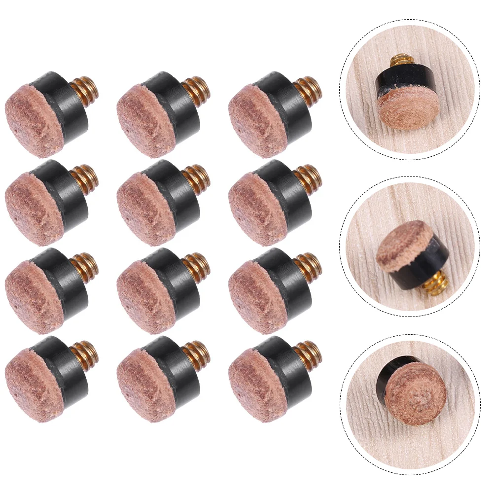 

30 Pcs Cue Tips 10mm Billiard Cues Tips Replacement Screw-on Tips Accessories