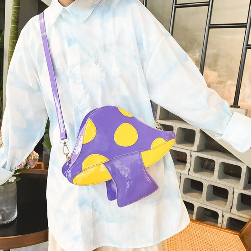 

Милая сумка на плечо в форме гриба, женская сумка-тоут через плечо из искусственной кожи для девушек, Женский дорожный мессенджер для покупок, ранец, сумка