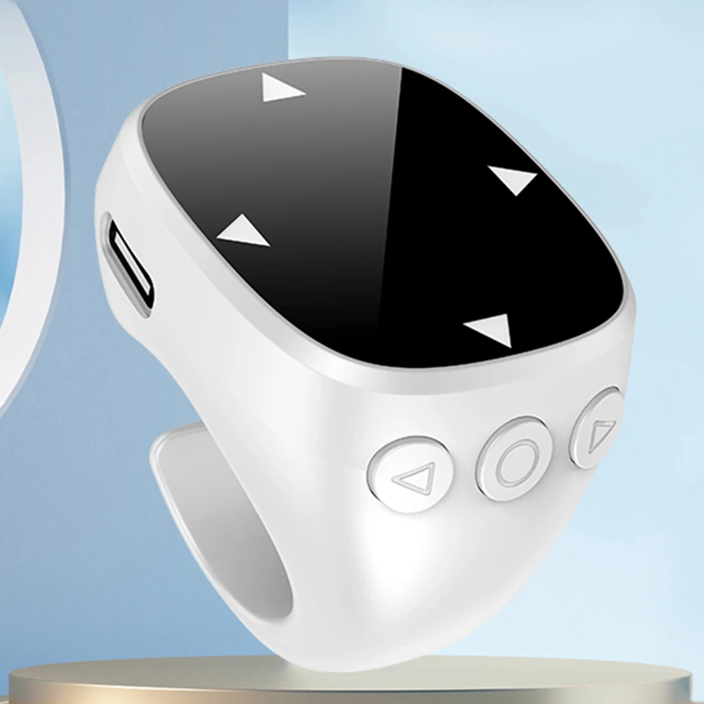 For  Scrolling Ring Bluetooth-Compatible 5.3 Fingertip Wireless Remote Control Mobile Phone Video Remote for Android iOS