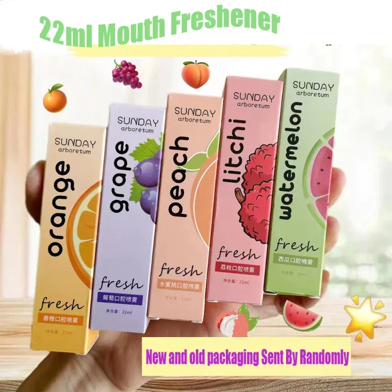 

22ml Mouth Freshener Mouth Spray Odor Treatment Spray Refresher Fruit Flavor Remove Oral Odor Bad Breath Smoke Oral Care