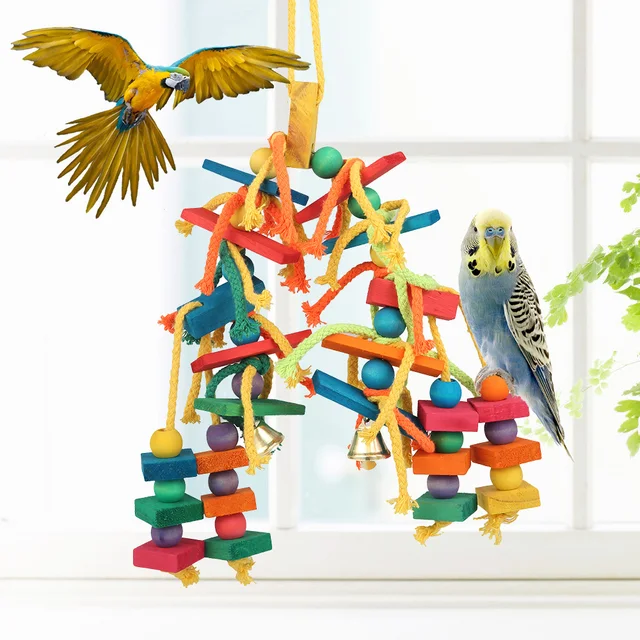 Wood Parrot Bird Toys Love Bird 3
