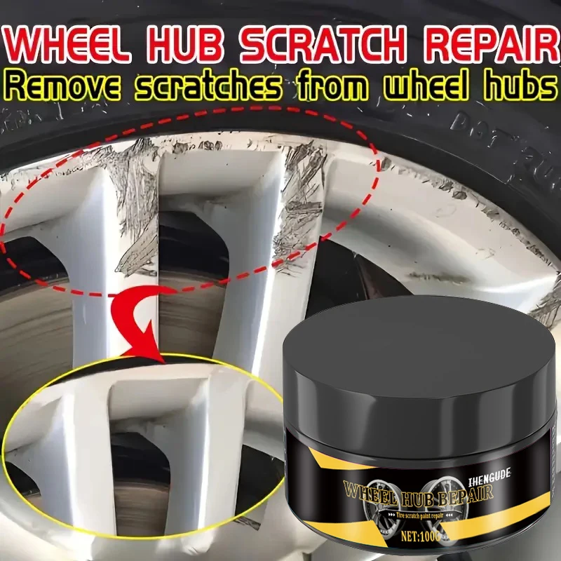 Wheel Scratch Repair Wax Car Tire Detail Treatment and Deep Care Wheel Hub Scratch Repair Polishing Remove Wax 1 Piece 100g