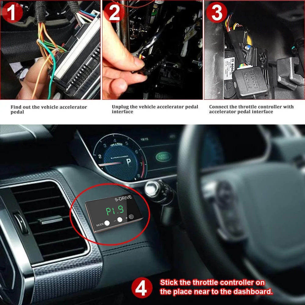 Racing Accelerator Potent Booster Tuning Parts Accessory Throttle Response Controller 9 Drive 5 Modes Portable Pedal Booster