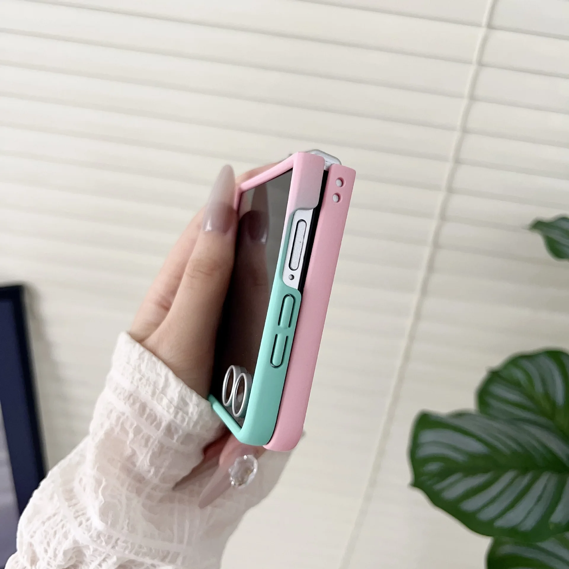 Gradient Color Phone Case with Large Window Protection - PC Skin Feel Cover