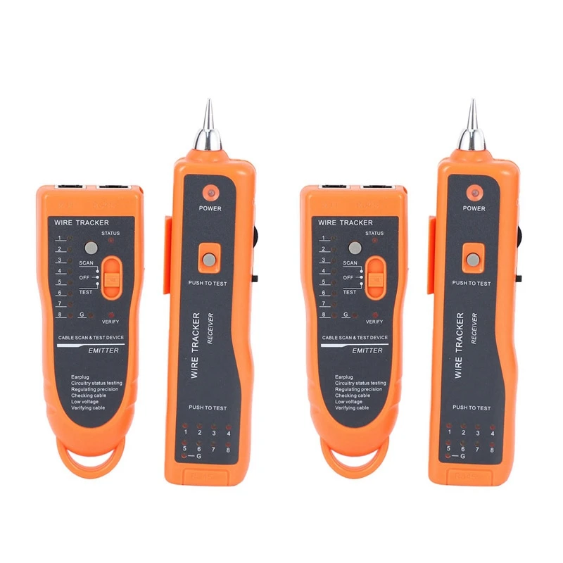 2X Utp Stp Cat5 Cat6 Rj45 Lan Network Cable Tester Line Finder Rj11 Phone Wire Tracker Diagnostica Tone Kit Xq-350
