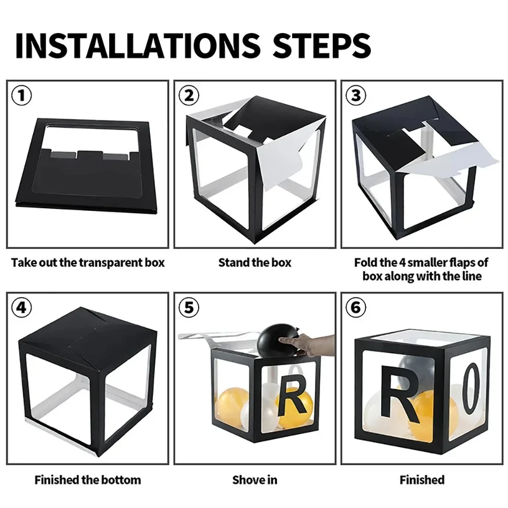 4-Piece GRAD 2026 Balloon Boxes – Graduation Party Decoration Set 4