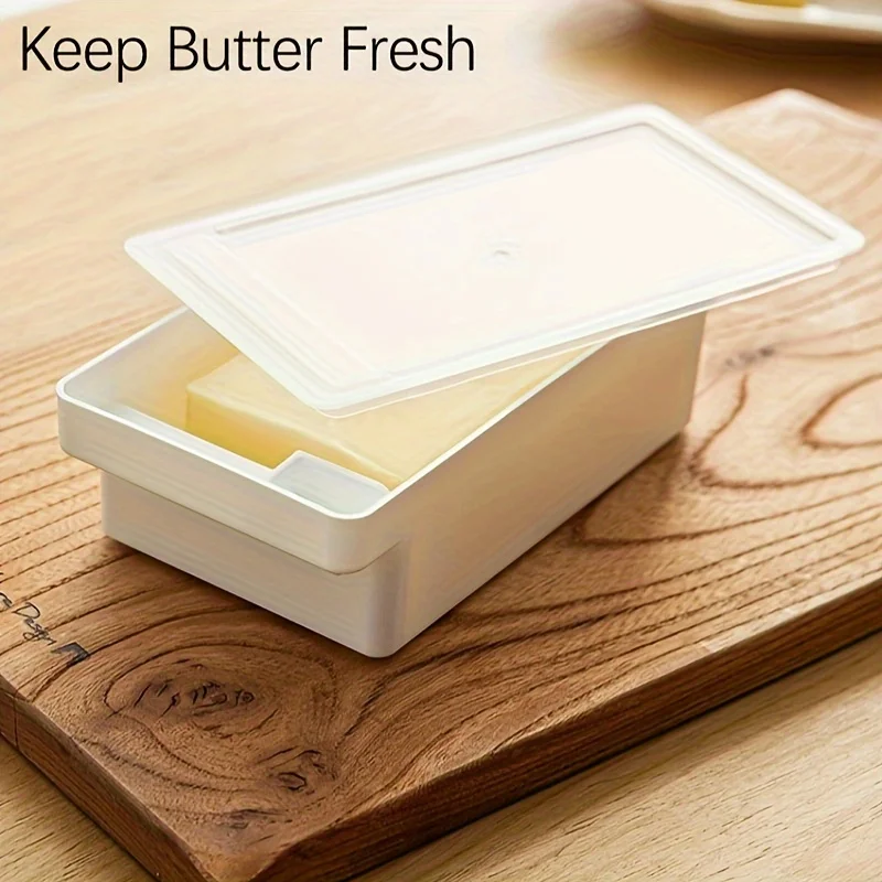 Butter & Cheese Storage Box with Cutter - Airtight Container for Freshness, Space-saving Design, Easy to Clean