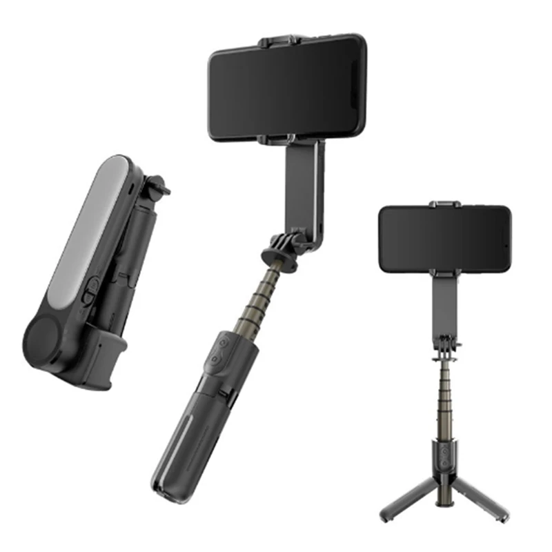 

Gimbal Stabilizer With Fill Light Selfie Stick Foldable Wireless Tripod Wireless Bluetooth For IOS Android
