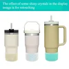 Silicone Glitter Bottle Bottom Sleeve Cup Accessories Anti-Slip Water Bottle Pad Heat Insulation Sports Cup Cover for Tumbler 6