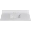 48 Inch Solid White Vanity Sink Top, Engineered Stone Vanity Top,8 Inch Widespread Faucet Hole with Backsplash Countertops 2