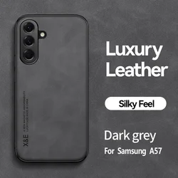 Luxury Magnetic Leather Soft Phone Case - Premium Back Cover for Samsung Galaxy Series (Dark Grey)