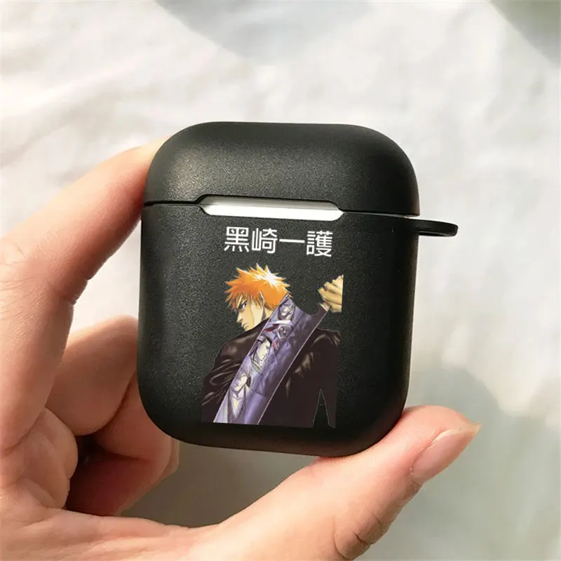 Anime Bleach Kurosaki ichigo  Soft silicone TPU Case For AirPods Pro2 1 2 3 black Silicone Wireless Bluetooth Earphone Box Cover