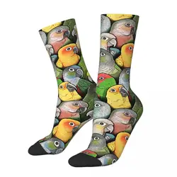 Funny Men's Socks Colour Of Conures Retro Harajuku Cute Bird Animal Hip Hop Casual Crew Crazy Sock Gift Pattern Printed